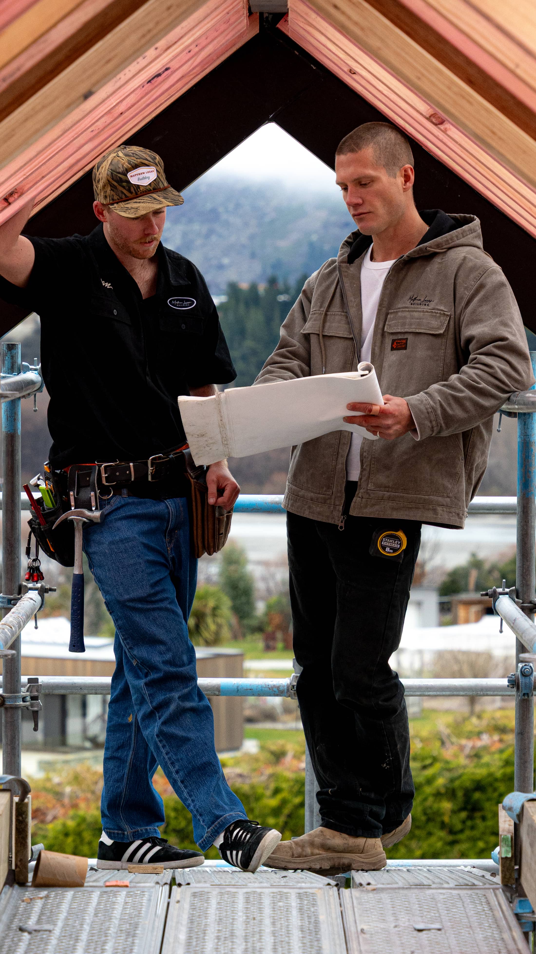 Matt Lucas working on site
